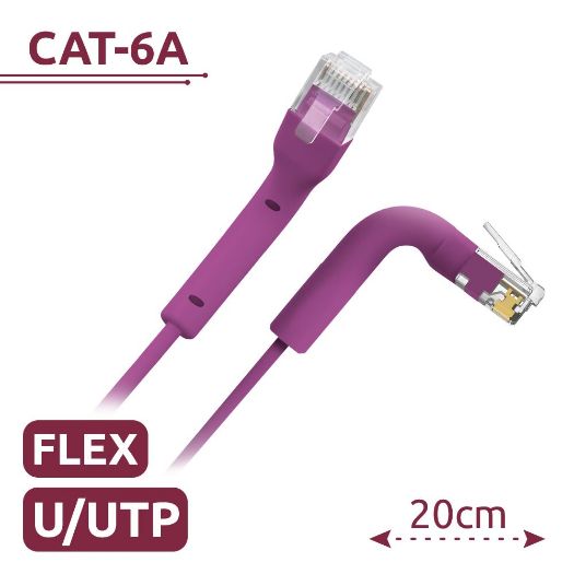 UTP6A-FLEX-02P, Fleksibilni UTP kabel, Ethernet, RJ45 konektori, Kategorija 6A