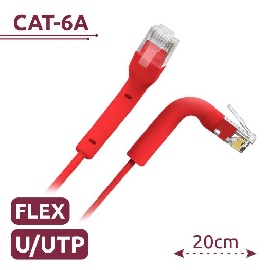 UTP6A-FLEX-02R, Fleksibilni UTP kabel, Ethernet, RJ45 konektori, Kategorija 6A
