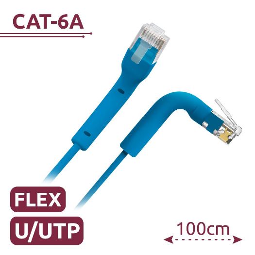 UTP6A-FLEX-1B, Fleksibilni UTP kabel, Ethernet, RJ45 konektori, Kategorija 6A