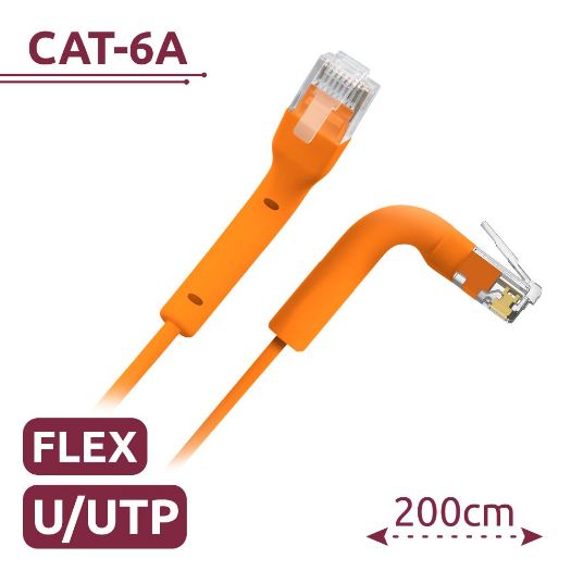 UTP6A-FLEX-2O, Fleksibilni UTP kabel, Ethernet, RJ45 konektori, Kategorija 6A